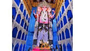 58 feet Ganesh idol in Vizag Gajuwaka